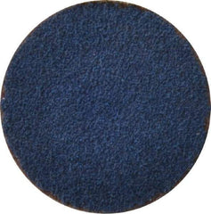 Merit Abrasives - 1-1/2" Disc Diam, 80 Grit, Zirconia Alumina Quick Change Disc - Type S Attaching System, Coated, Blue, Medium Grade, 30,000 RPM - Americas Industrial Supply