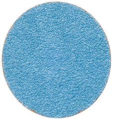 Merit Abrasives - 2" Disc Diam, 50 Grit, Zirconia Alumina Quick Change Disc - Type S Attaching System, Coated, Blue, Coarse Grade, 30,000 RPM - Americas Industrial Supply
