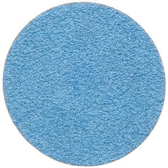 Merit Abrasives - 2" Disc Diam, 60 Grit, Zirconia Alumina Quick Change Disc - Type S Attaching System, Coated, Blue, Medium Grade, 30,000 RPM - Americas Industrial Supply