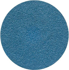 Merit Abrasives - 3" Disc Diam, 50 Grit, Zirconia Alumina Quick Change Disc - Type S Attaching System, Coated, Blue, Coarse Grade, 20,000 RPM - Americas Industrial Supply