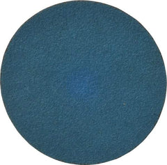 Merit Abrasives - 3" Disc Diam, 60 Grit, Zirconia Alumina Quick Change Disc - Type S Attaching System, Coated, Blue, Medium Grade, 20,000 RPM - Americas Industrial Supply