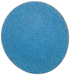 Merit Abrasives - 2" Disc Diam, 80 Grit, Zirconia Alumina Quick Change Disc - Type R Attaching System, Coated, Blue, Medium Grade, 30,000 RPM - Americas Industrial Supply