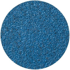 Merit Abrasives - 3" Disc Diam, 36 Grit, Zirconia Alumina Quick Change Disc - Type R Attaching System, Coated, Blue, Very Coarse Grade, 20,000 RPM - Americas Industrial Supply