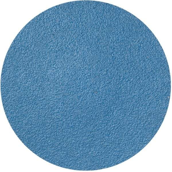Merit Abrasives - 3" Disc Diam, 80 Grit, Zirconia Alumina Quick Change Disc - Type R Attaching System, Coated, Blue, Medium Grade, 20,000 RPM - Americas Industrial Supply