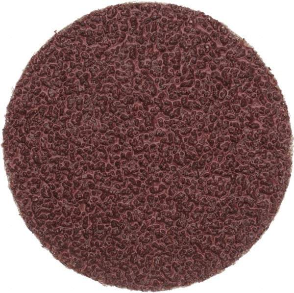 Merit Abrasives - 2" Diam, 36 Grit Aluminum Oxide Adhesive PSA Disc - Very Coarse, Black, Cloth Backing, Flexible - Americas Industrial Supply