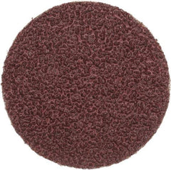 Merit Abrasives - 2" Diam, 36 Grit Aluminum Oxide Adhesive PSA Disc - Very Coarse, Black, Cloth Backing, Flexible - Americas Industrial Supply