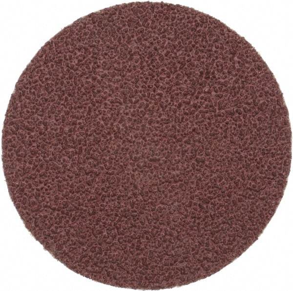 Merit Abrasives - 3" Diam, 36 Grit Aluminum Oxide Adhesive PSA Disc - Very Coarse, Black, Cloth Backing, Flexible - Americas Industrial Supply
