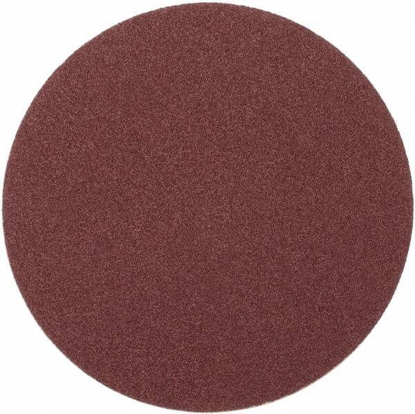 Merit Abrasives - 8" Diam, 40 Grit Aluminum Oxide Adhesive PSA Disc - Very Coarse, Black, Cloth Backing, Flexible - Americas Industrial Supply