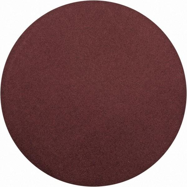 Merit Abrasives - 16" Diam, 120 Grit Aluminum Oxide Adhesive PSA Disc - Medium Grade, Black, Cloth Backing, Flexible, Use with Stationary Disc Sanders - Americas Industrial Supply