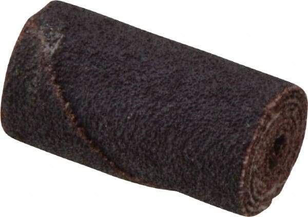 Merit Abrasives - 3/4" Max Roll Diam x 1-1/2" OAL, 60 Grit Aluminum Oxide Straight Cartridge Roll - 3/16" Pilot Hole Diam, Medium Grade - Americas Industrial Supply