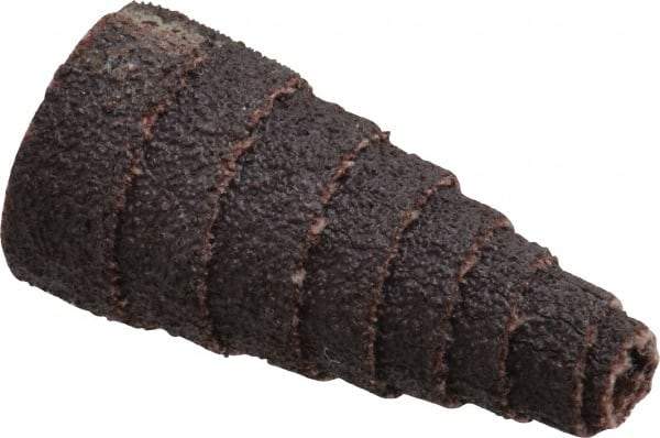 Merit Abrasives - 1-1/2" Long x 3/4" Diam, Aluminum Oxide, Full Taper Cartridge Roll - 60 Grit, 3/16" Pilot Hole Diam, Medium Grade - Americas Industrial Supply