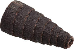 Merit Abrasives - 1-1/2" Long x 3/4" Diam, Aluminum Oxide, Full Taper Cartridge Roll - 60 Grit, 3/16" Pilot Hole Diam, Medium Grade - Americas Industrial Supply