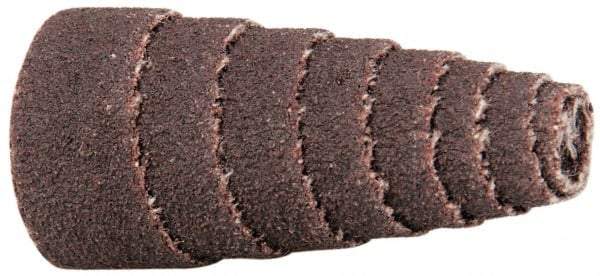 Merit Abrasives - 1-1/2" Long x 3/4" Diam, Aluminum Oxide, Full Taper Cartridge Roll - 80 Grit, 3/16" Pilot Hole Diam, Medium Grade - Americas Industrial Supply