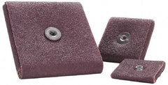 Merit Abrasives - 120 Grit, Fine Grade, Aluminum Oxide Square Pad - 3" Long x 3" Wide x 1/4" Thick, 12,000 Max RPM - Americas Industrial Supply