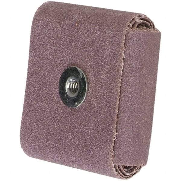 Merit Abrasives - 80 Grit, Medium Grade, Aluminum Oxide Square Pad - 2" Long x 2" Wide x 3/4" Thick - Americas Industrial Supply