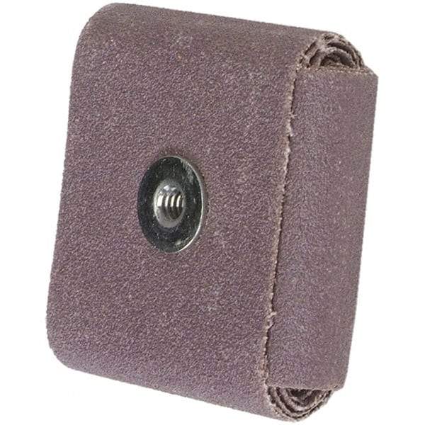 Merit Abrasives - 80 Grit, Medium Grade, Aluminum Oxide Square Pad - 2" Long x 2" Wide x 1/2" Thick - Americas Industrial Supply