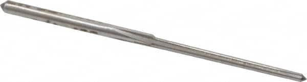 Made in USA - #7/0 Pin, 0.0666" Diam, 0.0497" Small End, 5/64" Diam Straight Shank, 13/16" Flute, Taper Pin Reamer - Americas Industrial Supply