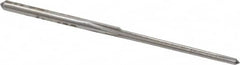 Made in USA - #7/0 Pin, 0.0666" Diam, 0.0497" Small End, 5/64" Diam Straight Shank, 13/16" Flute, Taper Pin Reamer - Americas Industrial Supply