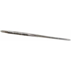 Made in USA - #6/0 Pin, 0.0806" Diam, 0.0611" Small End, 3/32" Diam Straight Shank, 15/16" Flute, Taper Pin Reamer - Americas Industrial Supply