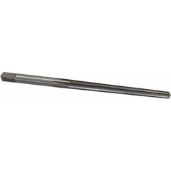 Made in USA - #0 Pin, 0.1638" Diam, 0.1287" Small End, 11/64" Diam Straight Shank, 1-11/16" Flute, Taper Pin Reamer - Americas Industrial Supply
