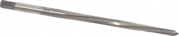 Made in USA - #4/0 Pin, 0.1142" Diam, 0.0869" Small End, 1/8" Diam Straight Shank, 1-5/16" Flute, Taper Pin Reamer - Americas Industrial Supply