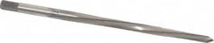 Made in USA - #4/0 Pin, 0.1142" Diam, 0.0869" Small End, 1/8" Diam Straight Shank, 1-5/16" Flute, Taper Pin Reamer - Americas Industrial Supply