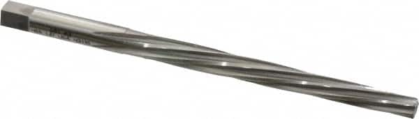 Made in USA - #3 Pin, 0.2294" Diam, 0.1813" Small End, 15/64" Diam Straight Shank, 2-5/16" Flute, Taper Pin Reamer - Americas Industrial Supply