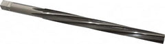 Made in USA - #8 Pin, 0.505" Diam, 0.3971" Small End, 7/16" Diam Straight Shank, 5-3/16" Flute, Taper Pin Reamer - Americas Industrial Supply