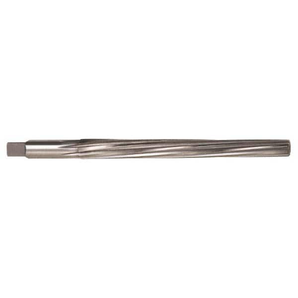 Alvord Polk - 10mm Pin, 0.528" Diam, 0.3898" Small End, 7/16" Diam Straight Shank, 6.417" Flute, Taper Pin Reamer - Americas Industrial Supply