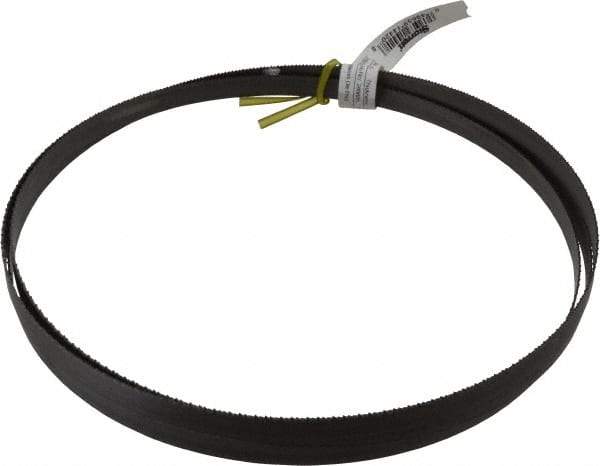 Starrett - 14 TPI, 7' 8" Long x 1/2" Wide x 0.035" Thick, Welded Band Saw Blade - Bi-Metal, Toothed Edge, Raker Tooth Set, Contour Cutting - Americas Industrial Supply