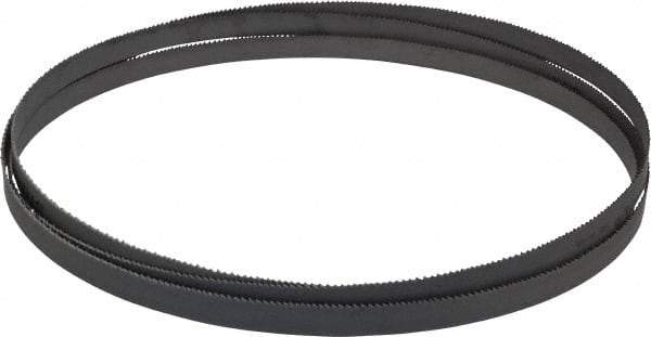 Starrett - 10 to 14 TPI, 7' 9-1/2" Long x 1/2" Wide x 0.035" Thick, Welded Band Saw Blade - Bi-Metal, Toothed Edge, Raker Tooth Set, Contour Cutting - Americas Industrial Supply