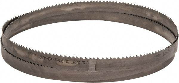 Starrett - 3 to 4 TPI, 10' 10-1/2" Long x 1" Wide x 0.035" Thick, Welded Band Saw Blade - Bi-Metal, Toothed Edge, Raker Tooth Set, Contour Cutting - Americas Industrial Supply