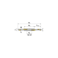 Indexable Slotting Cutter: 10 mm Cutting Width, 80 mm Cutter Dia, Arbor Hole Connection, 21 mm Depth of Cut, 27 mm Hole, Neutral Screw, Uses 8 TX Inserts, 4 Teeth, Staggered, Positive, Steel, Black Oxide Finish