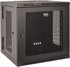 Tripp-Lite - 23.63" Overall Width x 10" Rack Height x 21.63" Overall Depth Data Cable Enclosure - 200 Lb Capacity, Black - Americas Industrial Supply