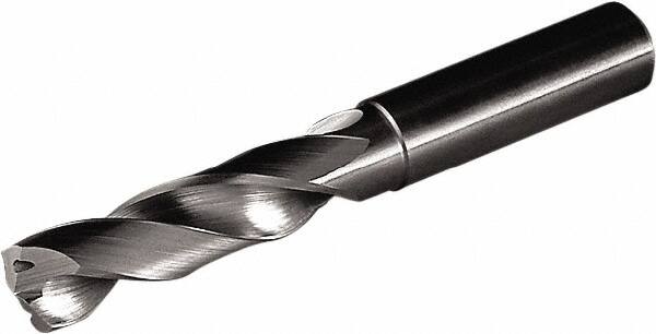 Seco - 12mm 140° Solid Carbide Jobber Drill - Bright Finish, Right Hand Cut, Spiral Flute, Straight Shank, 118mm OAL - Americas Industrial Supply