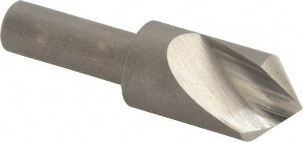 Keo - 5/8" Head Diam, 3/8" Shank Diam, 1 Flute 90° High Speed Steel Countersink - Bright Finish, 2-1/4" OAL, Single End, Straight Shank, Right Hand Cut - Americas Industrial Supply