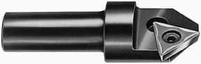 APT - 100° Included Angle, 1-3/4" Max Cut Diam, 1-3/4mm Body Diam, 1/2" Shank Diam, 2-3/8" OAL, Indexable Countersink - 1 Square Insert, SPGH 433 Insert Style, Positive Rake, Series CC - Americas Industrial Supply