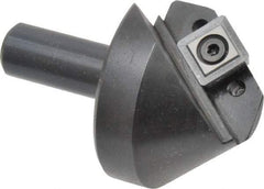 APT - 82° Included Angle, 1-3/4" Max Cut Diam, 1-3/4mm Body Diam, 1/2" Shank Diam, 2-3/8" OAL, Indexable Countersink - 1 Square Insert, SPGH 433 Insert Style, Positive Rake, Series CC - Americas Industrial Supply