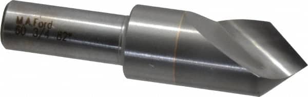 M.A. Ford - 3/4" Head Diam, 1/2" Shank Diam, 1 Flute 82° Solid Carbide Countersink - Americas Industrial Supply