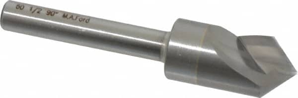 M.A. Ford - 1/2" Head Diam, 1/4" Shank Diam, 1 Flute 90° Solid Carbide Countersink - Americas Industrial Supply