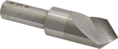 M.A. Ford - 3/4" Head Diam, 1/2" Shank Diam, 1 Flute 90° Solid Carbide Countersink - Bright Finish, 3" OAL, 0.12" Nose Diam, Single End, Straight Shank, Right Hand Cut - Americas Industrial Supply