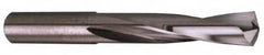 Atrax - 9.5mm 135° Spiral Flute Solid Carbide Screw Machine Drill Bit - Bright Finish, Right Hand Cut, 1-13/16" Flute Length, 3-1/8" OAL, Split Point, Straight Shank - Americas Industrial Supply