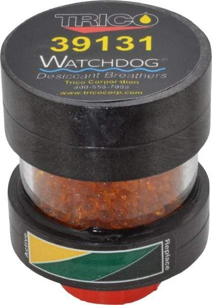 Trico - 1/2 Thread, 2" Diam, 2" High, 10 CFM Air Flow, ABS Plastic and Impact Modified Acrylic Dessicant Breather - -28.89 to 93.33°C, FNPT - Americas Industrial Supply
