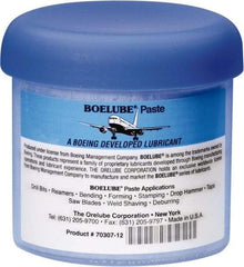 Boelube - BoeLube, 12 oz Jar Cutting Fluid - Paste, For Bending, Forming, Near Dry Machining (NDM) - Americas Industrial Supply