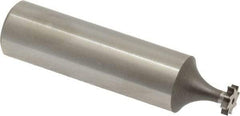 Keo - 1/4" Diam x 1/16" Face Width, High Speed Steel, 8 Teeth, Shank Connection Woodruff Keyseat Cutter - Uncoated, 2-1/16" OAL x 1/2" Shank, Straight Teeth, ANSI 202, Old Standard 201 - Americas Industrial Supply