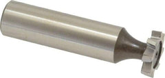 Keo - 3/8" Diam x 3/32" Face Width, High Speed Steel, 8 Teeth, Shank Connection Woodruff Keyseat Cutter - Uncoated, 2-3/32" OAL x 1/2" Shank, Straight Teeth, ANSI 303, Old Standard 212 - Americas Industrial Supply