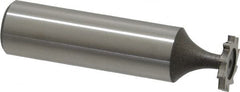 Keo - 1/2" Diam x 1/16" Face Width, High Speed Steel, 10 Teeth, Shank Connection Woodruff Keyseat Cutter - Uncoated, 2-1/16" OAL x 1/2" Shank, Straight Teeth, ANSI 204, Old Standard 1 - Americas Industrial Supply