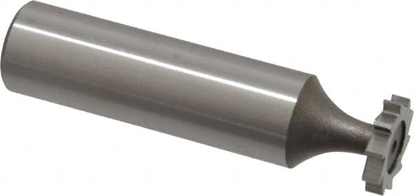 Keo - 1/2" Diam x 3/32" Face Width, High Speed Steel, 10 Teeth, Shank Connection Woodruff Keyseat Cutter - Uncoated, 2-3/32" OAL x 1/2" Shank, Straight Teeth, ANSI 304, Old Standard 2 - Americas Industrial Supply