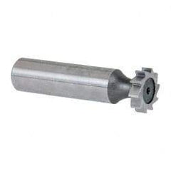Keo - 5/8" Diam x 5/32" Face Width, High Speed Steel, 10 Teeth, Shank Connection Woodruff Keyseat Cutter - Uncoated, 2-5/32" OAL x 1/2" Shank, Straight Teeth, ANSI 505, Old Standard 6 - Americas Industrial Supply