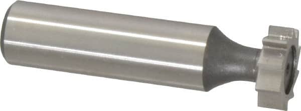 Keo - 5/8" Diam x 3/16" Face Width, High Speed Steel, 10 Teeth, Shank Connection Woodruff Keyseat Cutter - Uncoated, 2-3/16" OAL x 1/2" Shank, Straight Teeth, ANSI 605, Old Standard 61 - Americas Industrial Supply